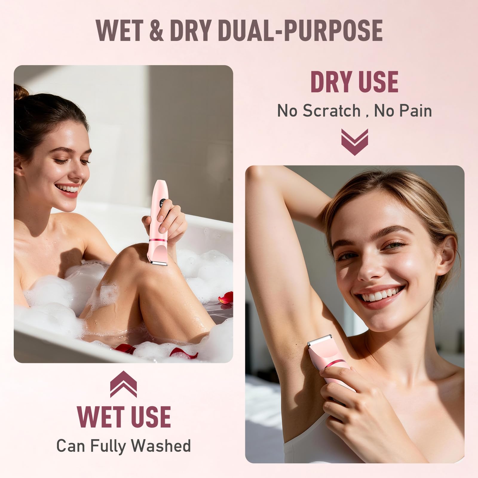 Crolanli trimmer bikini area attachment for gentle detail.