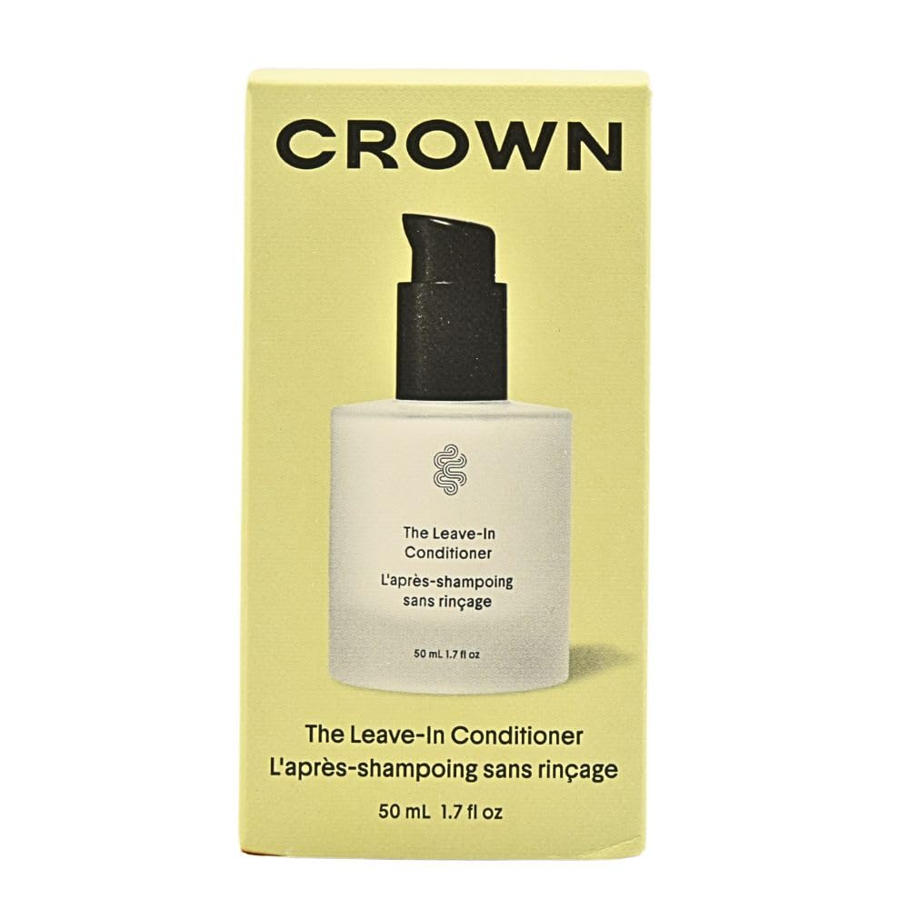 Crown Affair The Mini Leave-In Cream applying to dry hair for smooth texture and shine.