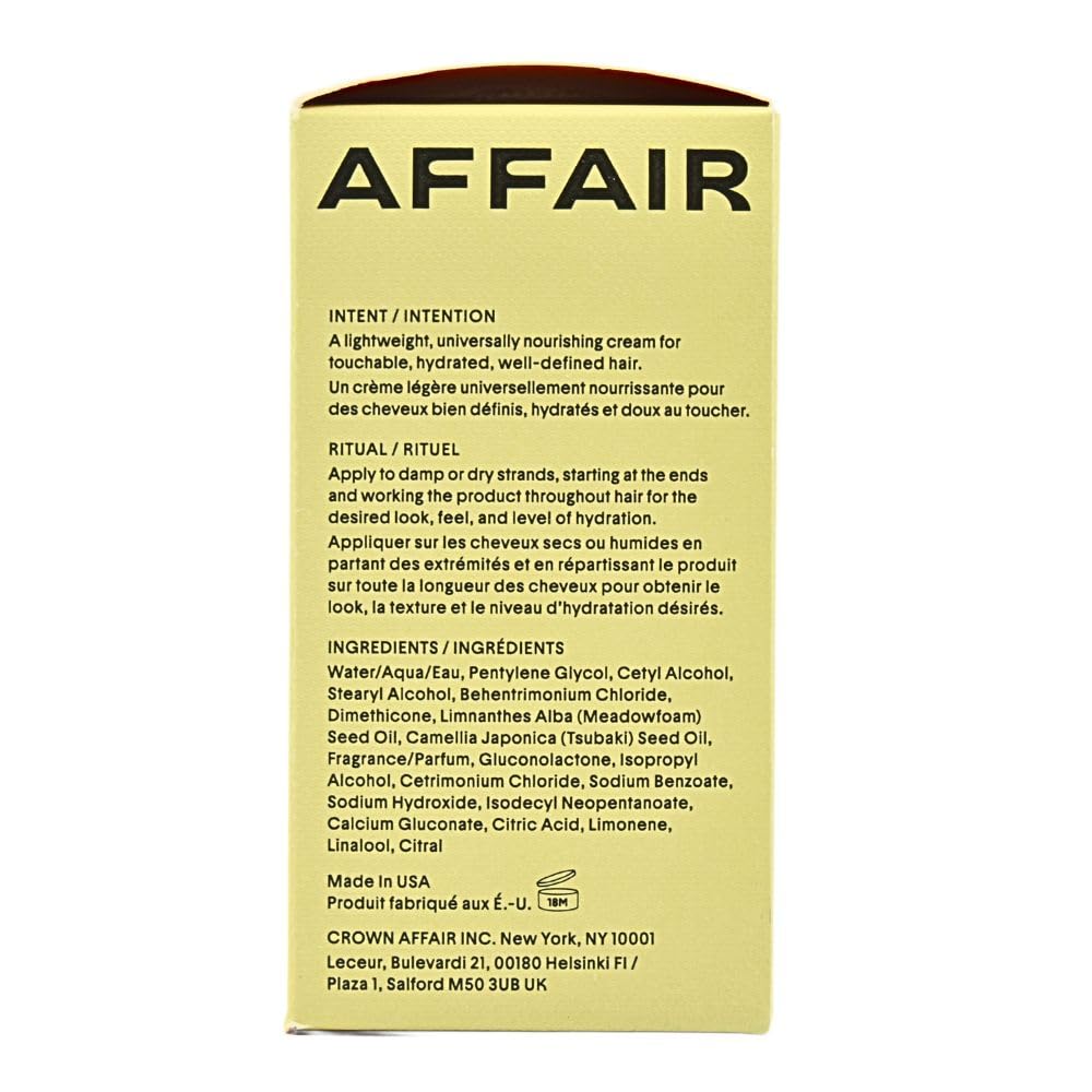 Crown Affair The Mini Leave-In Cream travel-size bottle for on-the-go hydration and frizz relief.