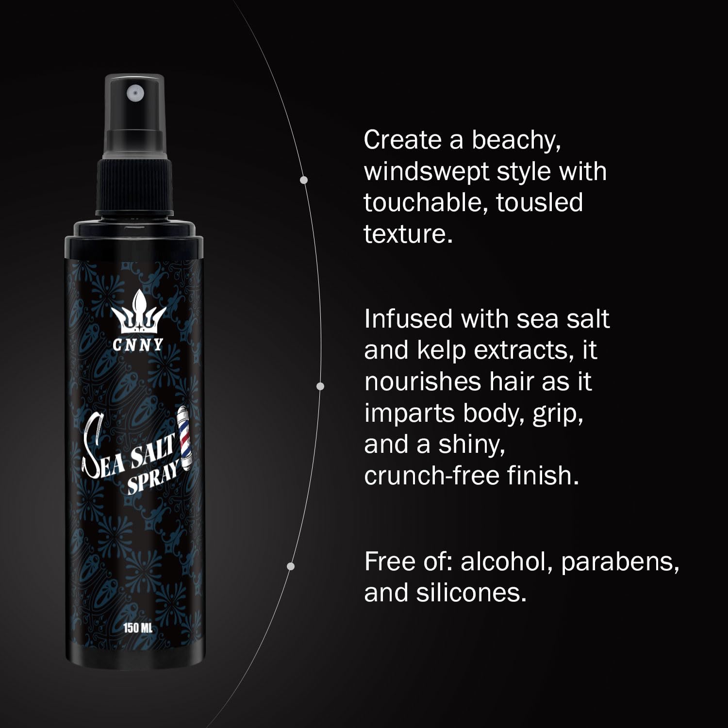 Crownnaturally CNNY Spray Sal Marina: tamaño de viaje ideal para llevar y usar en cualquier lugar.