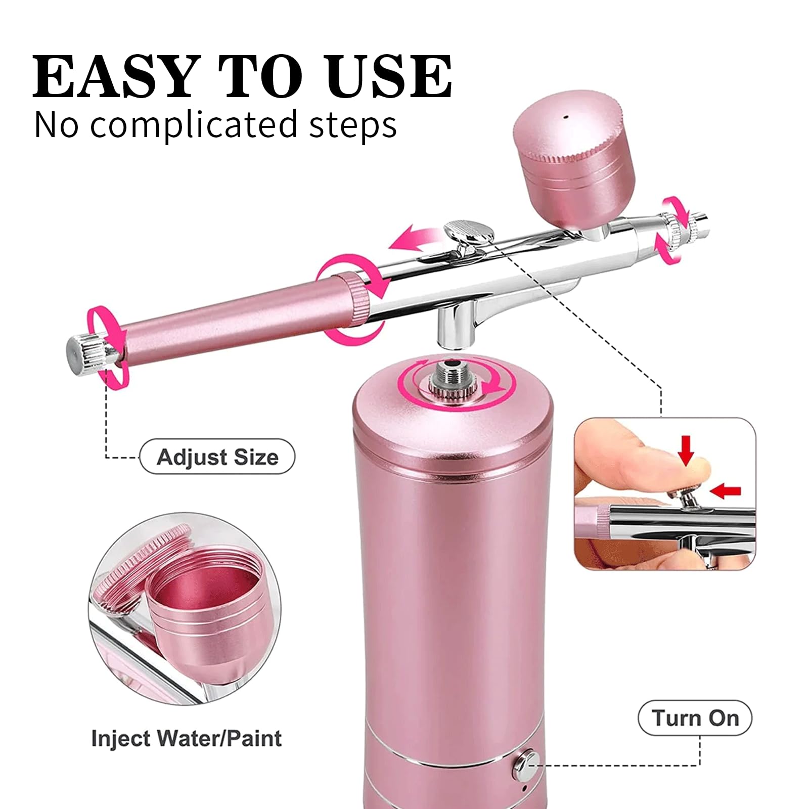 CRPen airbrush nail art application image demonstrates fine detail and control.