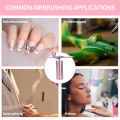 Crpen airbrush kit side shot highlights ergonomic grip for precise spray.