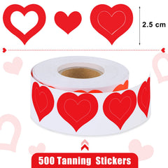 Crtiin three-heart shapes design enables versatile patterns for personalized tanning looks