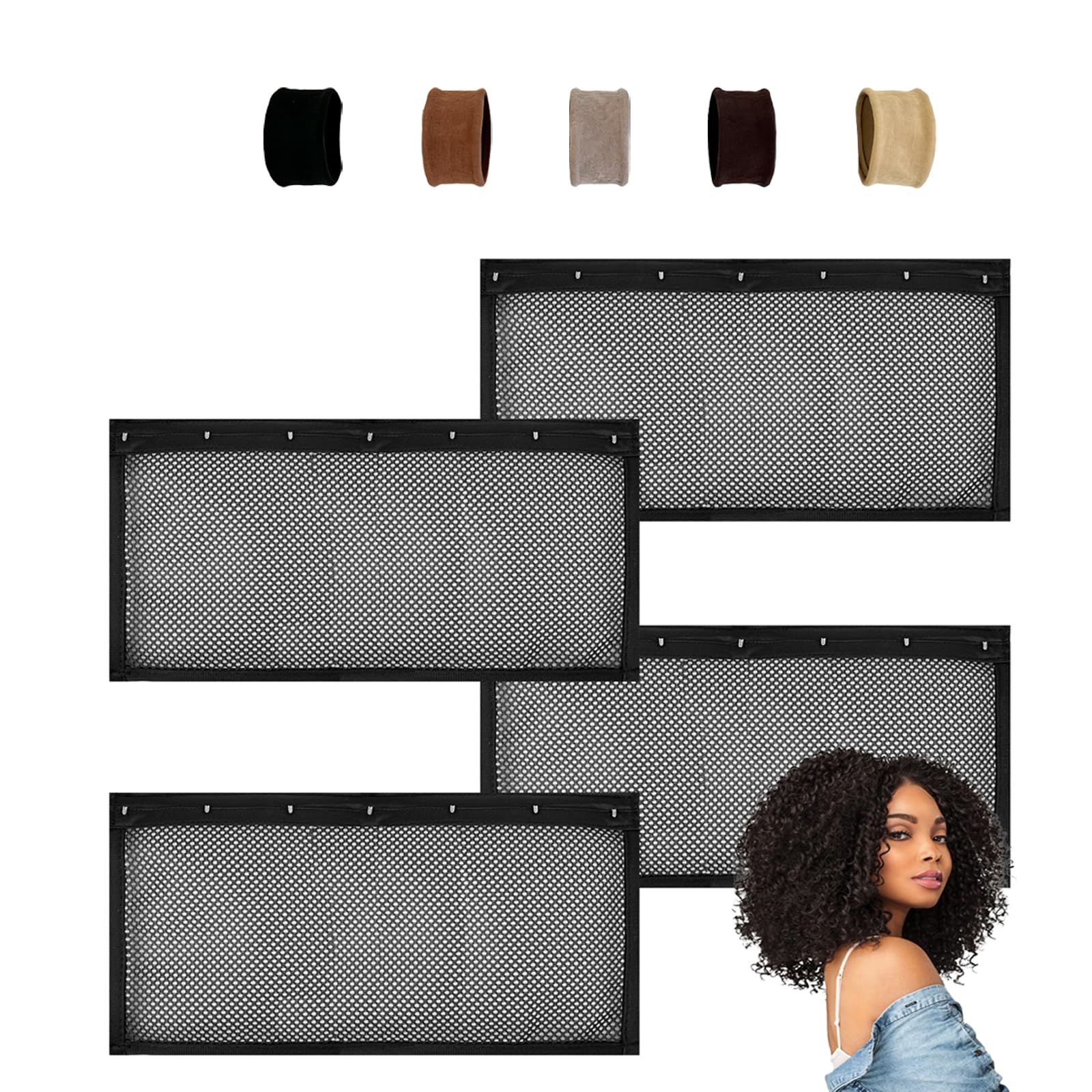CRUIFU Lock Curly Hair Stretcher device demonstrating length maintenance with airflow benefit.