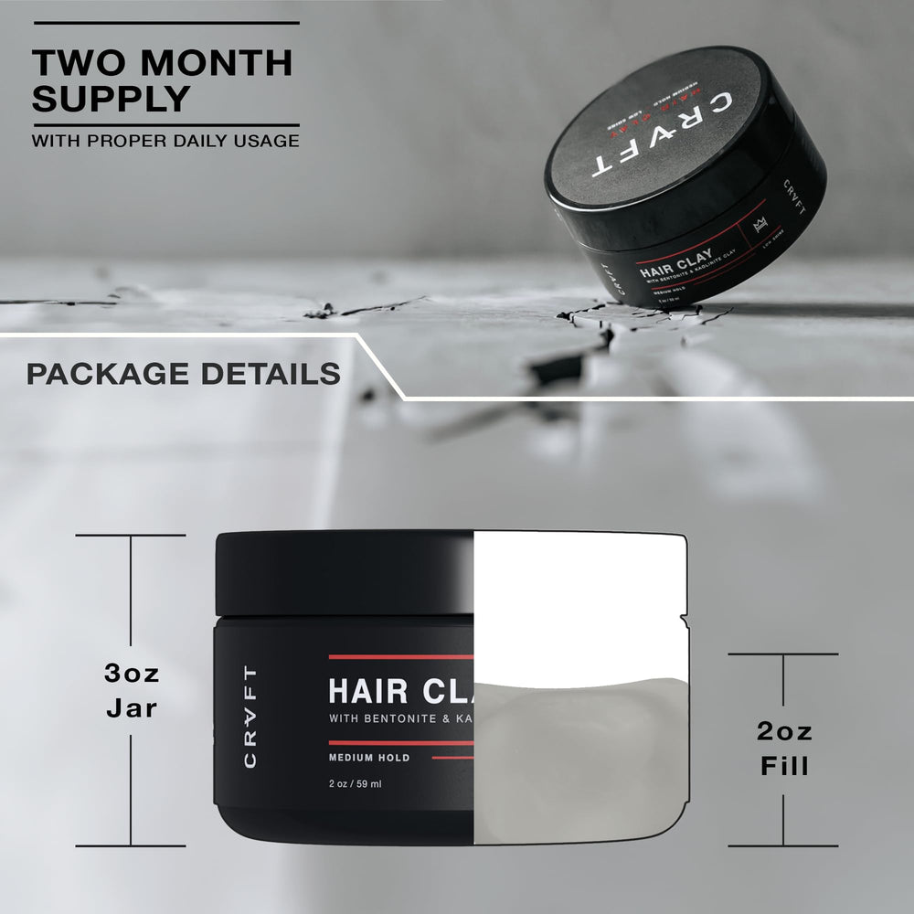 CRVFT Hair Clay: diseño y re-trabajo durante el día para cambios rápidos.