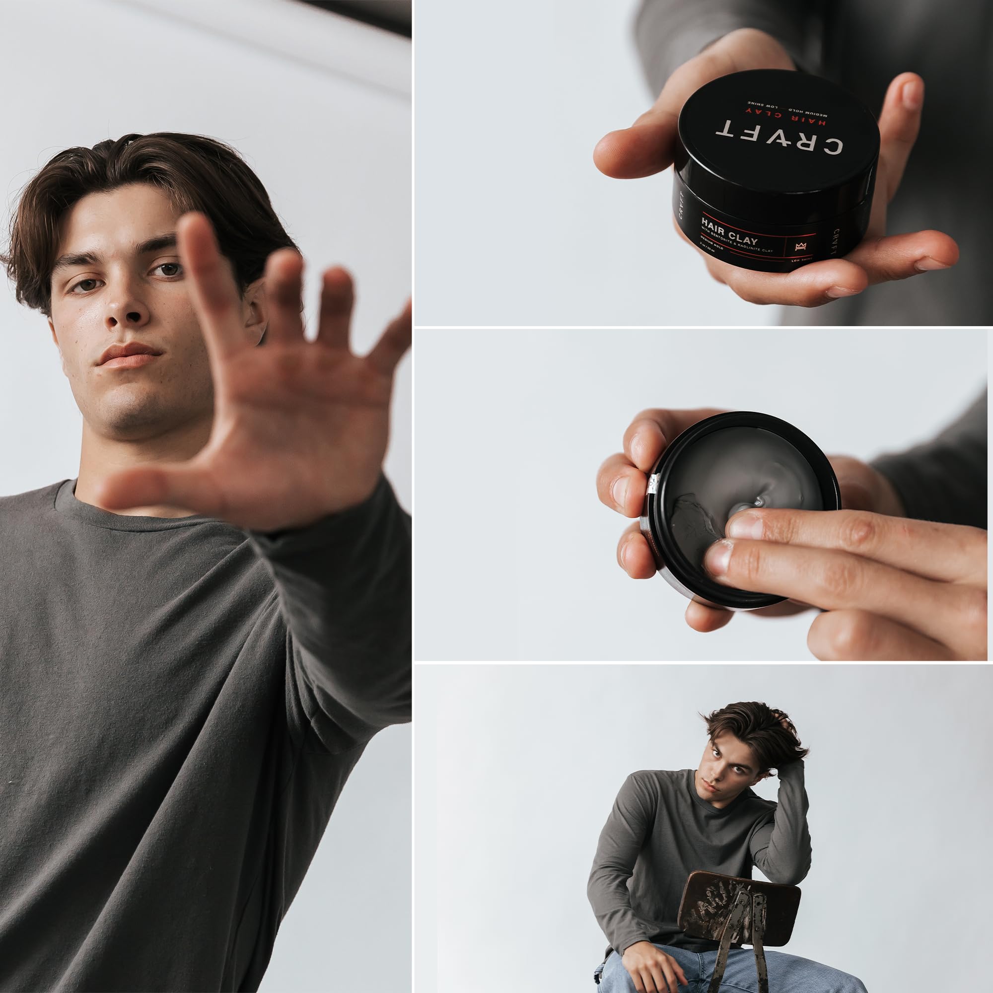 CRVFT Hair Clay: estilo texturizado todo el día con facilidad.