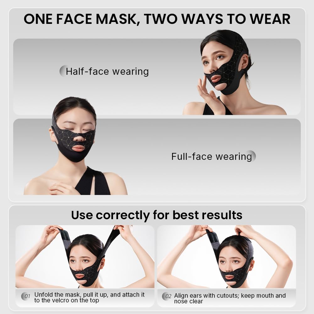 Cryslora chin lifter designed for sleeping to support a lifted look while resting.