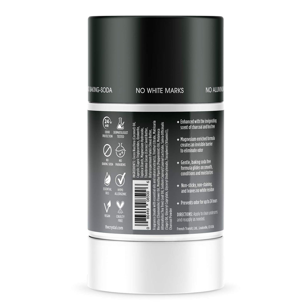 Crystal Essence desodorante, aplicación rápida sin irritación para piel sensible.