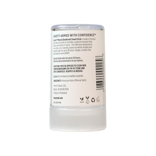 Crystal Essence crystal-deodorant-stick-packaging clean-label design signals purity and simplicity