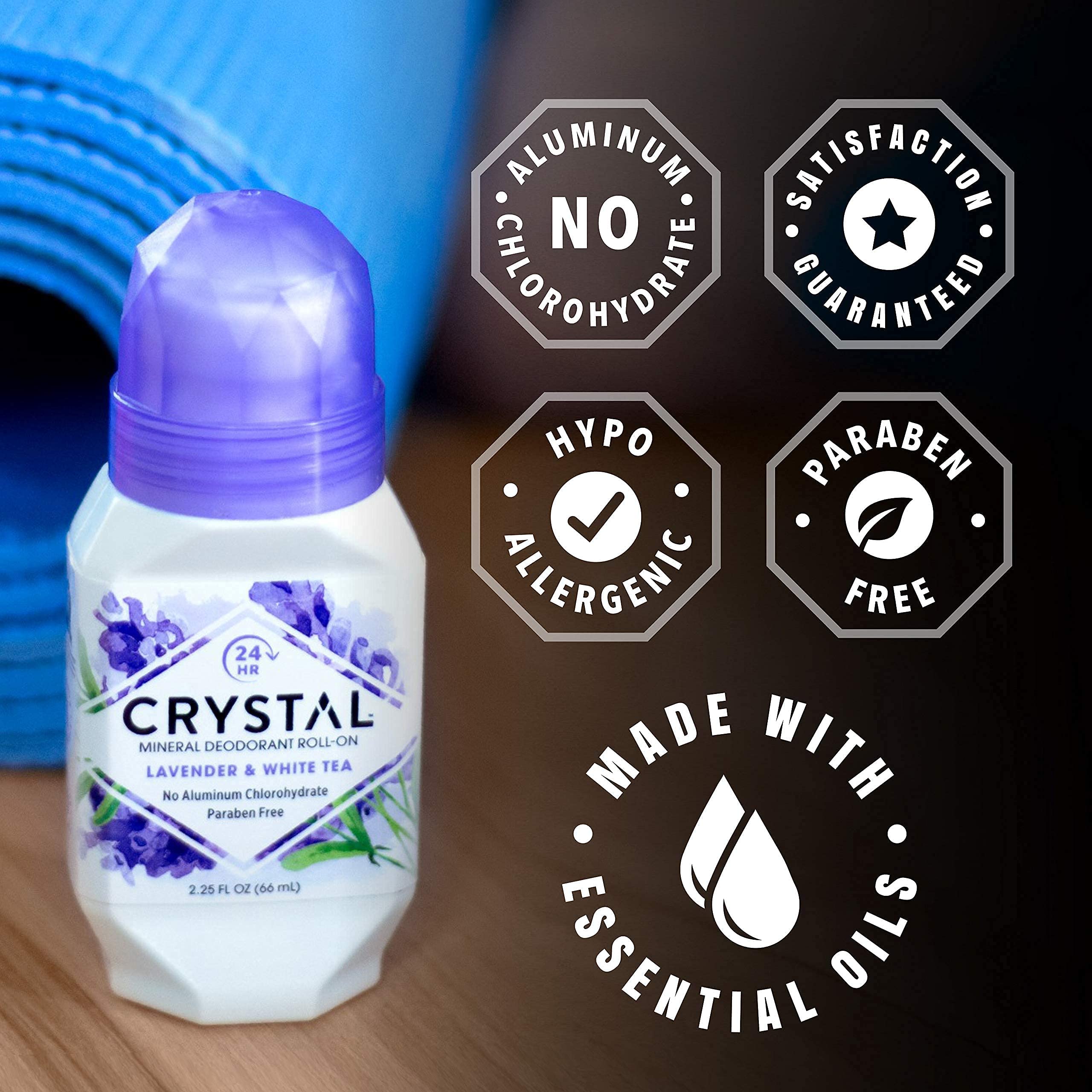 Cuidado para piel sensible con Crystal Essence desodorante mineral.