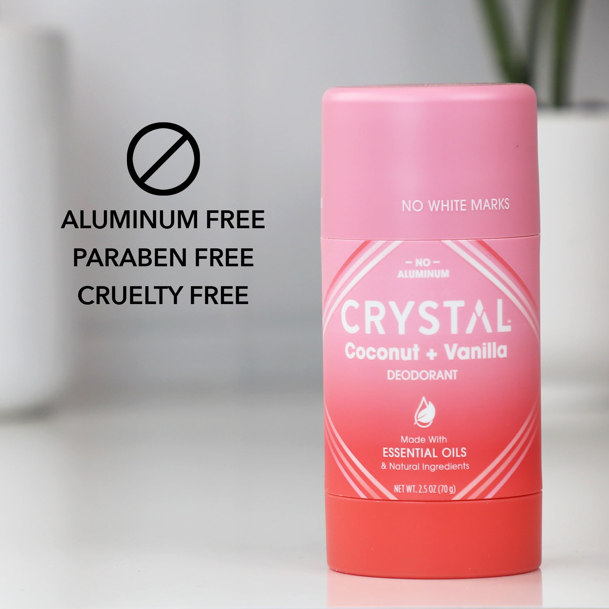 Crystal Essence barra de desodorante sin bicarbonato, cuidado suave