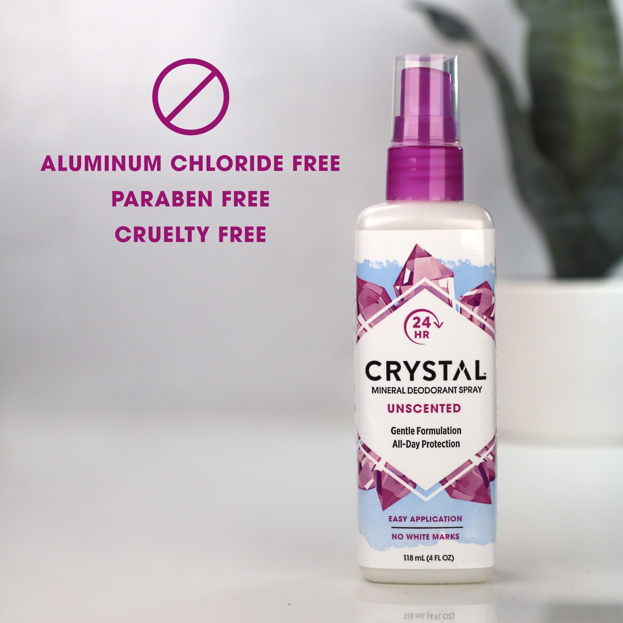 Crystal Essence desodorante mineral crea barrera invisible, sensación suave y no pegajosa.