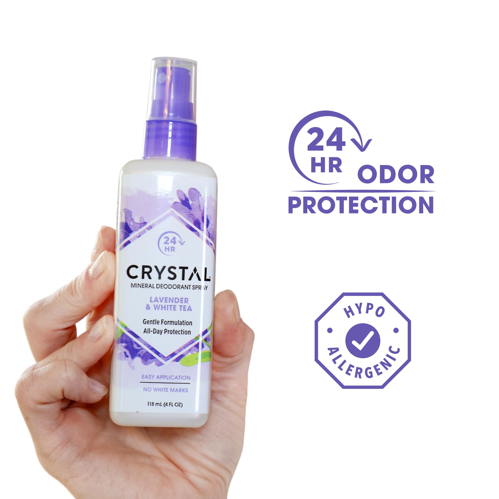 Botella Crystal Essence en desodorante mineral, paquete 2-pack para uso continuo