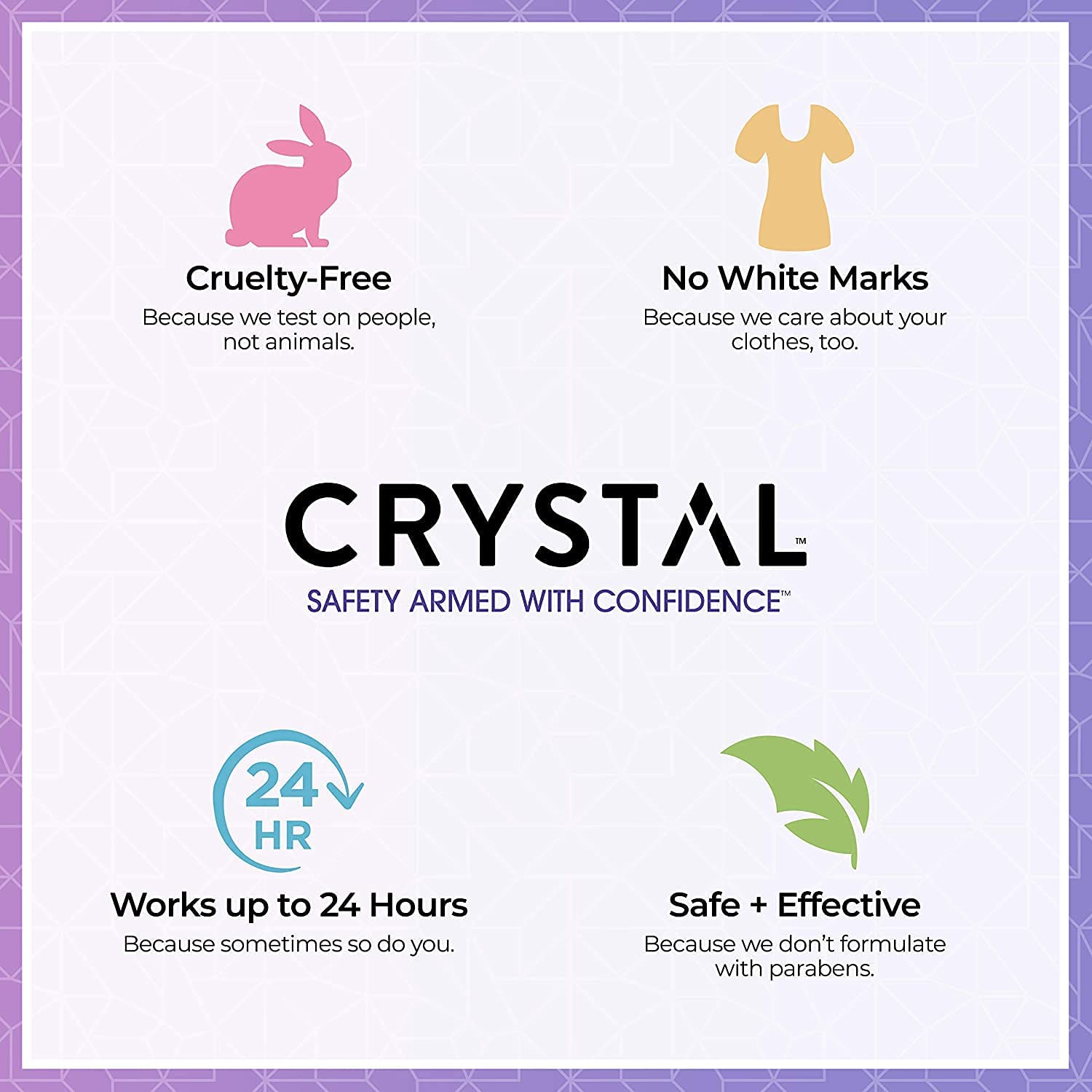 Crystal Essence desodorante mineral roll-on crea barrera invisible para evitar olores durante el día.