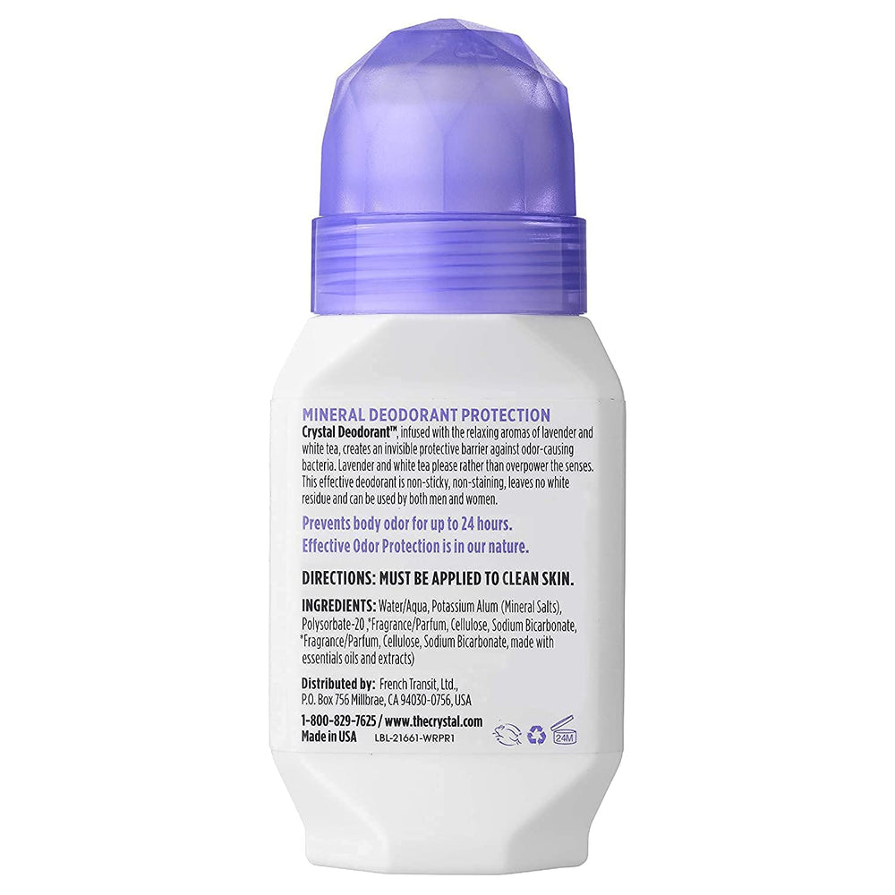 Crystal Essence desodorante mineral roll-on textura líquida, sensación fresca al momento de aplicar.