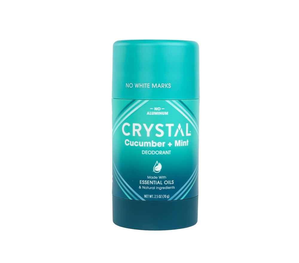 Desodorante sólido Crystal Essence magnesio en envase compacto para uso diario.