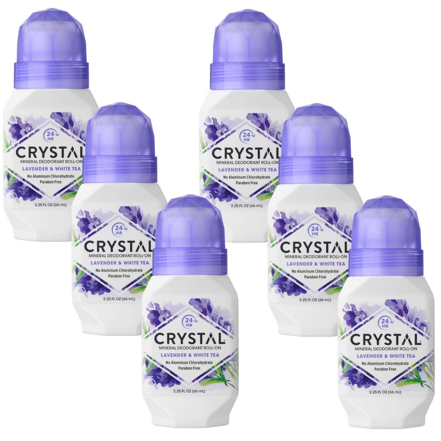 Crystal Essence Lavender & White Tea roll-on application shows odor control moment