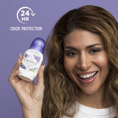 Crystal Essence lavender-white tea scent with botanical notes evokes calm confidence