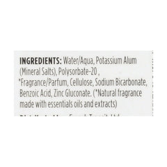 Crystal Essence roll-on application on clean skin shows easy, non-sticky protection.