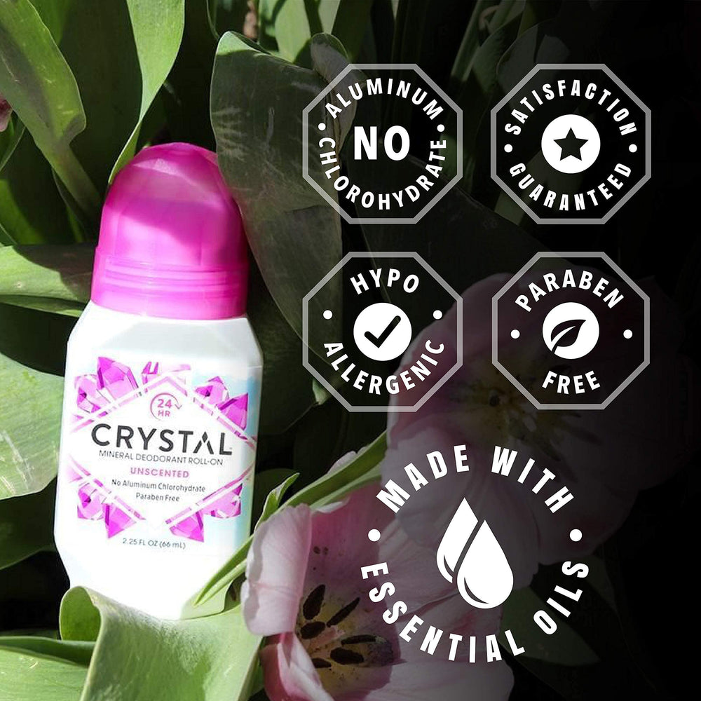 Crystal Essence sin fragancia, ideal para piel sensible y uso diario.