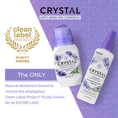 Textura suave del desodorante mineral Crystal Essence para la piel.