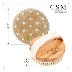 Back view of CSM brush in use on skin