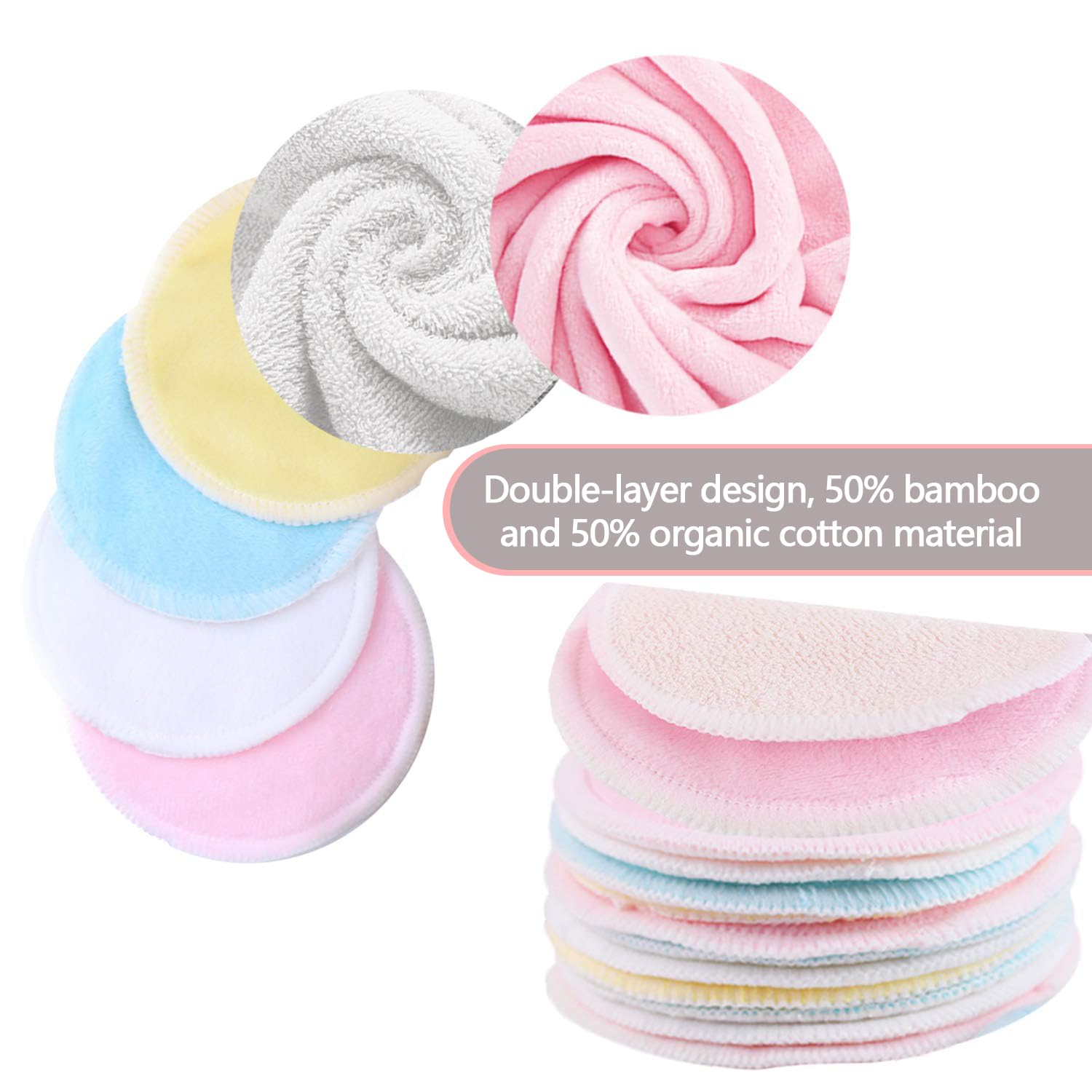CT CAPETRONIX bamboo-cotton pad close-up showing dual-layer weave for sensitive skin