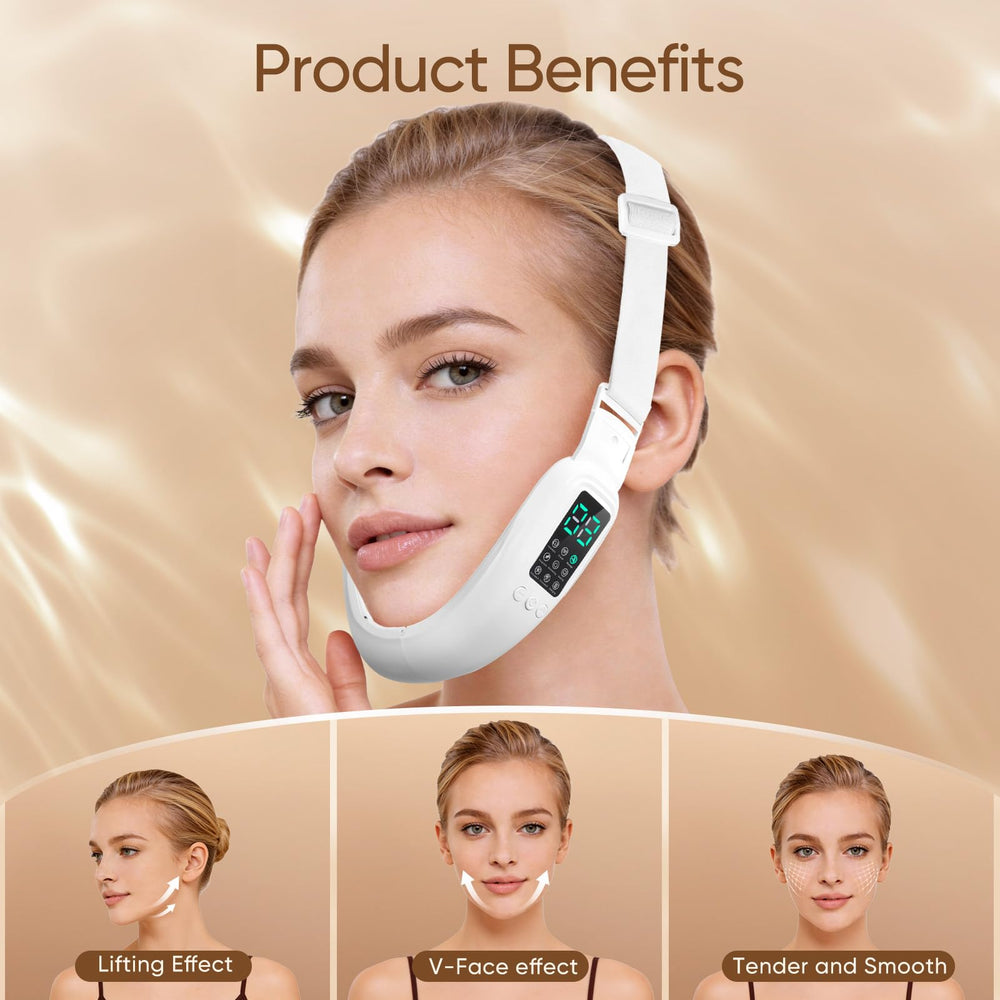 Cteart device in use on the jawline during a massage