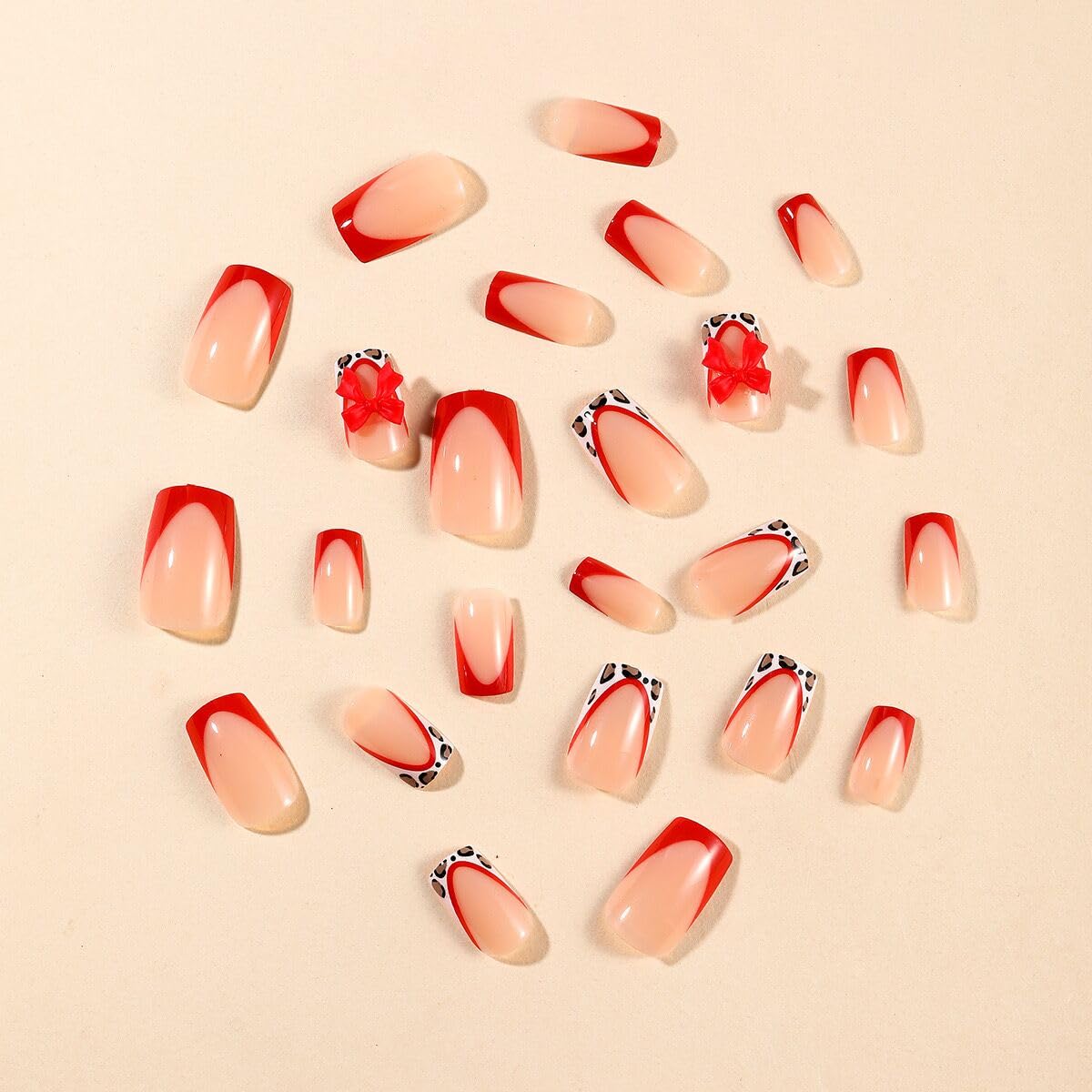 CTTHNBD French tip square press-on nails for an elegant DIY upgrade