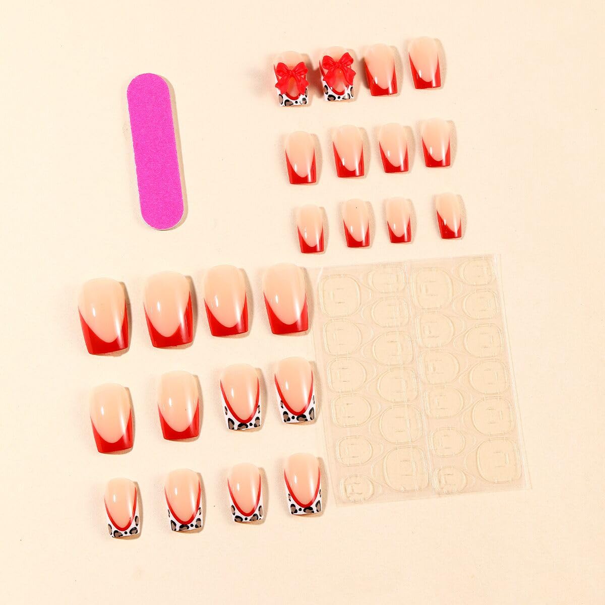 CTTHNBD leopard print press-on nails close-up for bold evening style