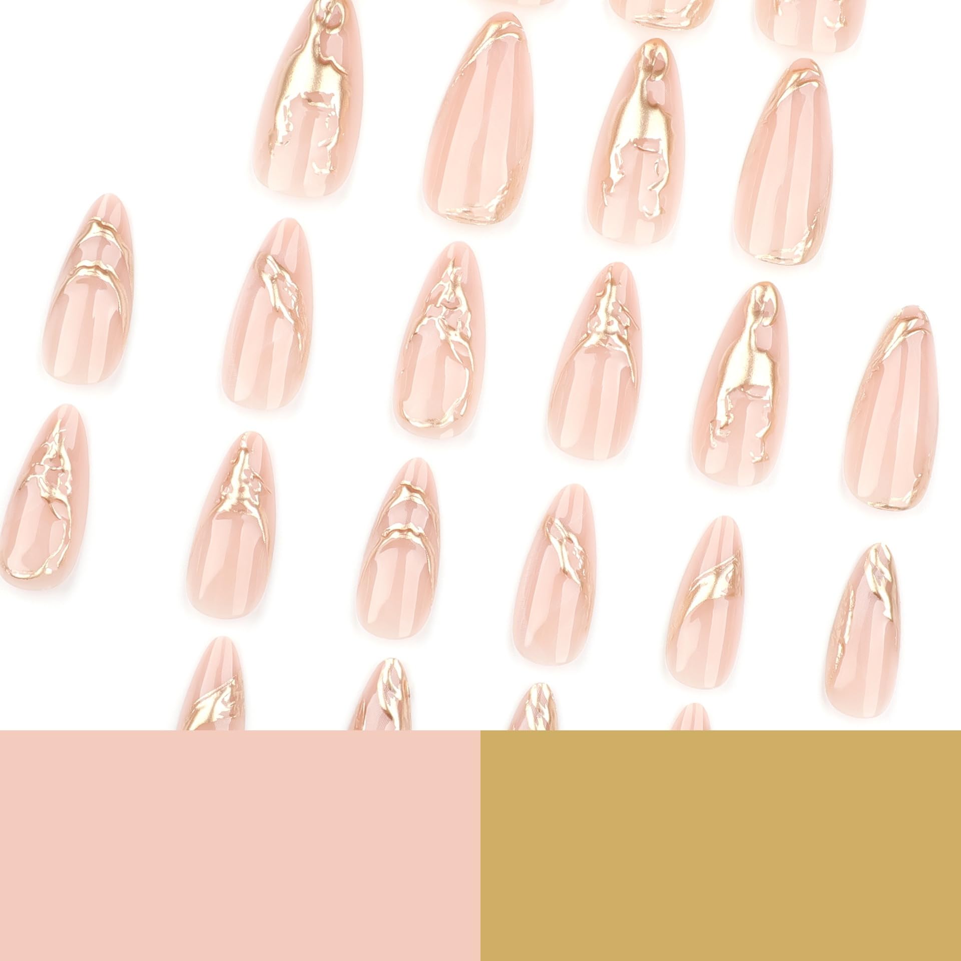 CTTHNBD medium-length almond nails for comfortable wear and versatility.