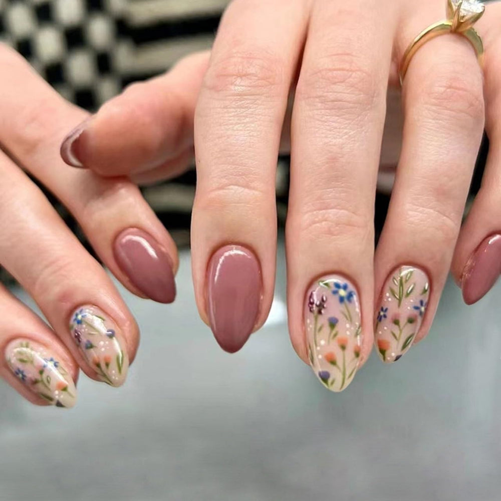 CTTHNBD colección de seis estilos de flores para uñas.