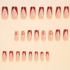CTTHNBD uñas postizas corazón Frances coffin para estilo llamativo y versátil