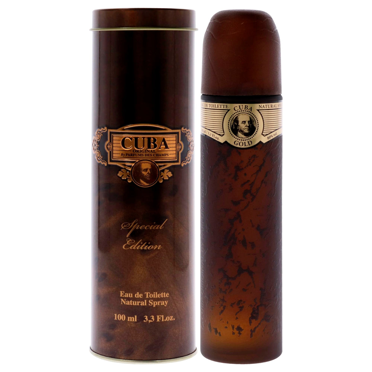 Cuba Gold Special Edition bottle close-up highlighting bold masculine fragrance