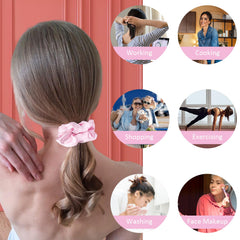 CUBACO satin scrunchies on-the-go daily wear, comfortable all day.
