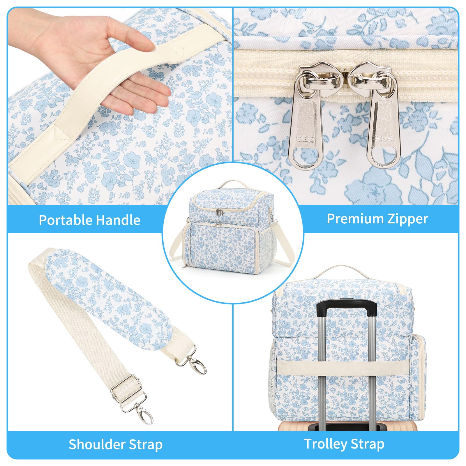 Cubetastic vertical layout with clear pockets for accessories.