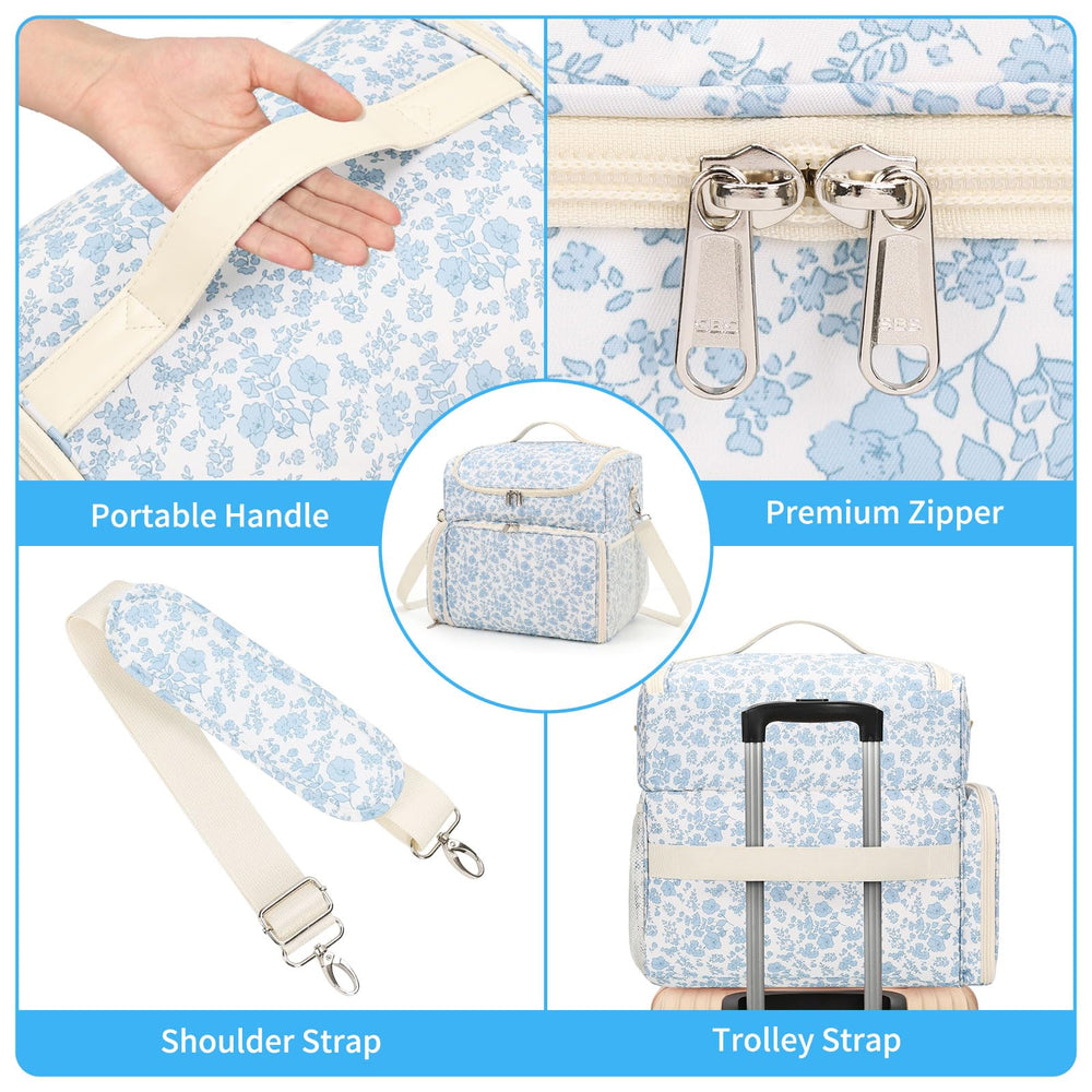 Cubetastic vertical layout with clear pockets for accessories.