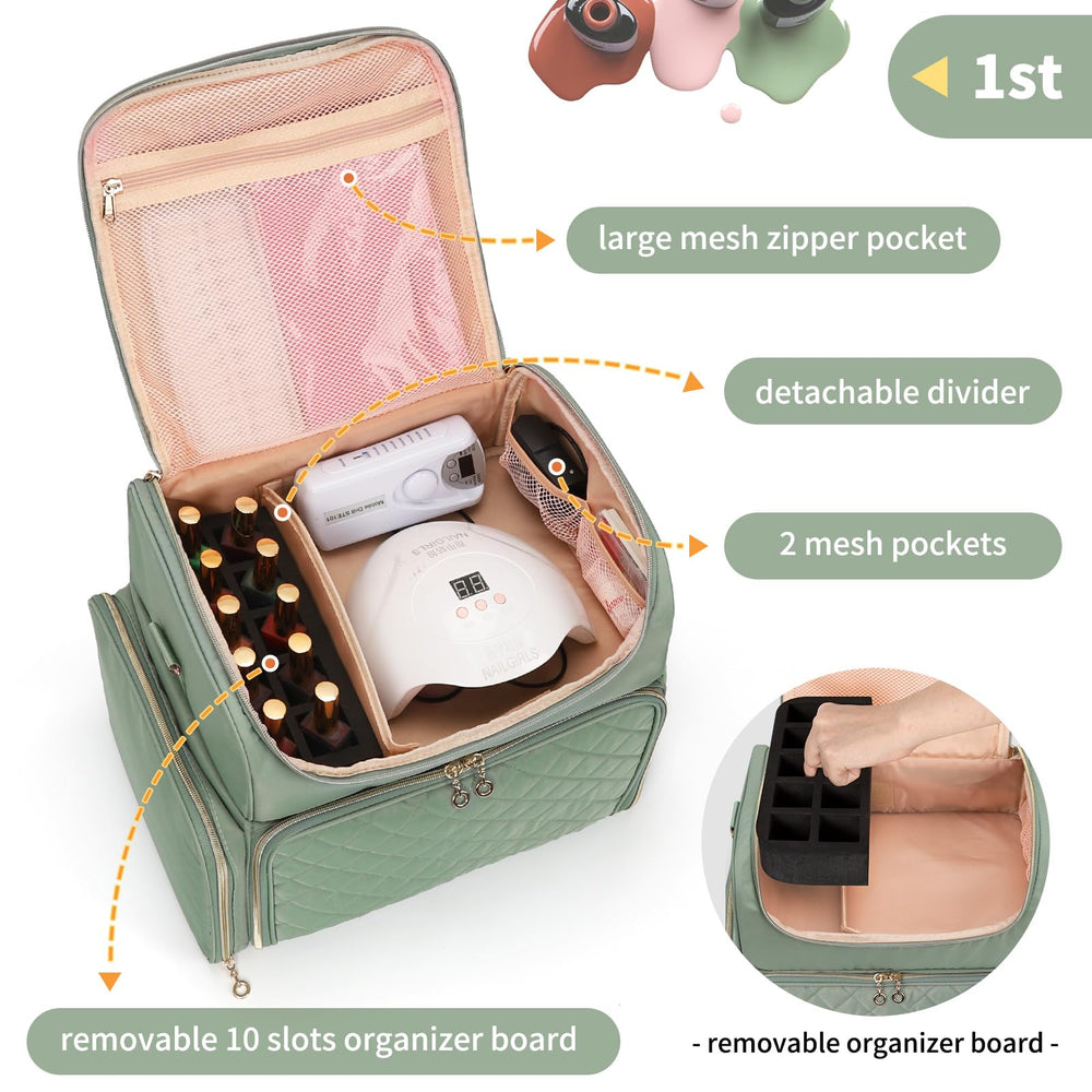 Cubetastic removable pouches open for easy bottle access and organization