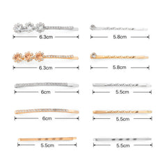 CubGreff rhinestone gold-design bobby pins secure thin hair with glamorous flair.