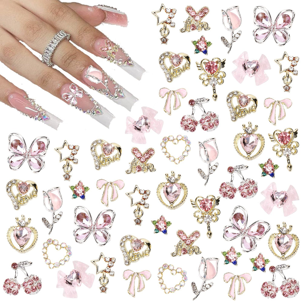 Cublive 3D heart, star, and bow nail charms add sparkle to DIY manicures.