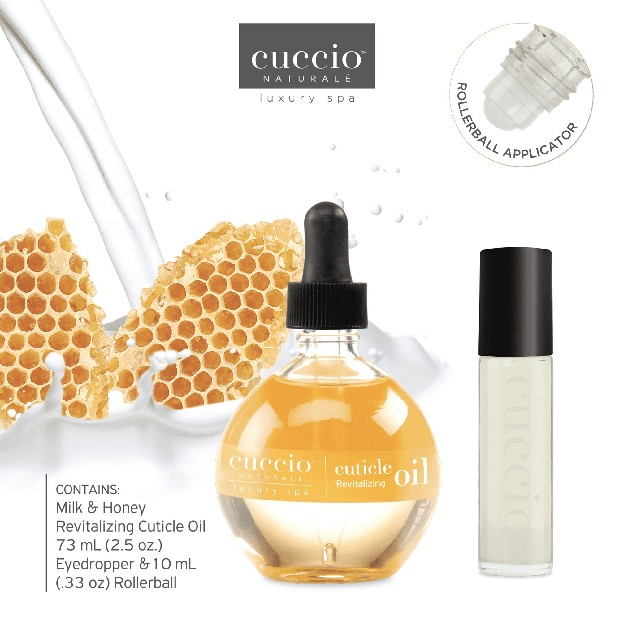 Aplicación con rodillo Cuccio Naturale para uñas y piel suaves