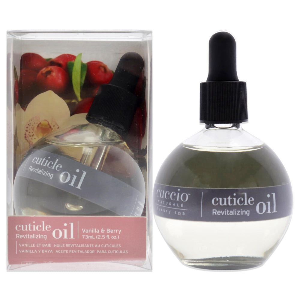 Cuccio Naturale Aceite Cutícula: nutre uñas con fragancia vainilla-frambuesa.