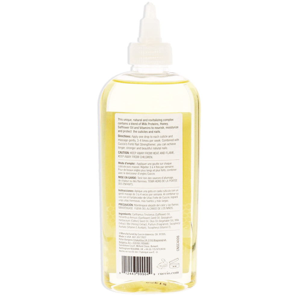 Cuccio Naturale Aceite para cutículas, aplicación nocturna para uñas más fuertes con brillo.
