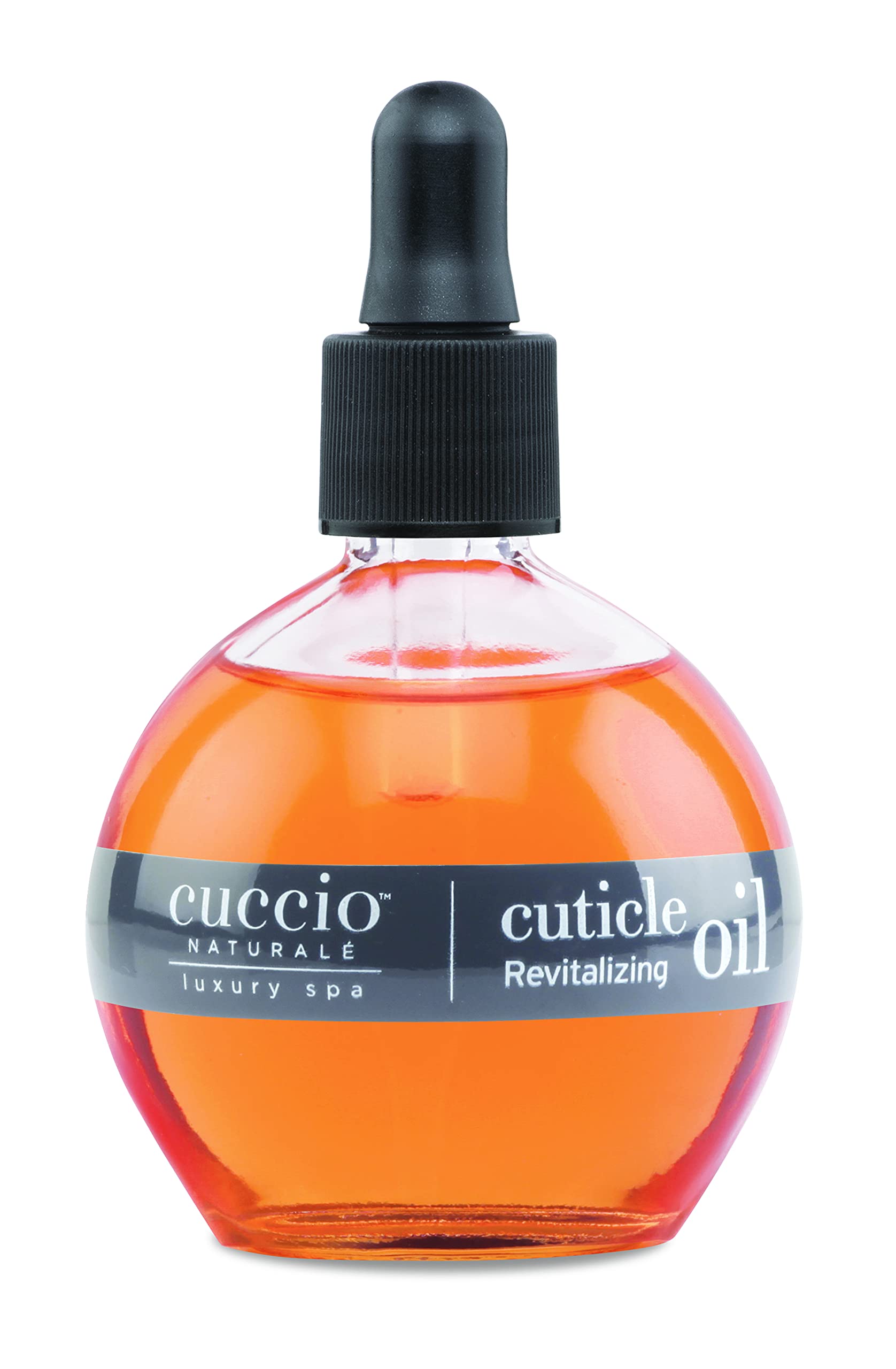 Cuccio Naturale Aceite revitalizante para cutículas, botella elegante, hidratación profunda para cutículas secas.