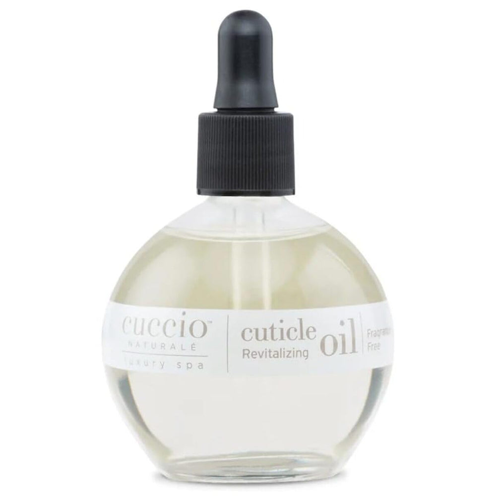 Cuccio Naturale aceite para cutículas sin fragancia en botella elegante para uso diario.