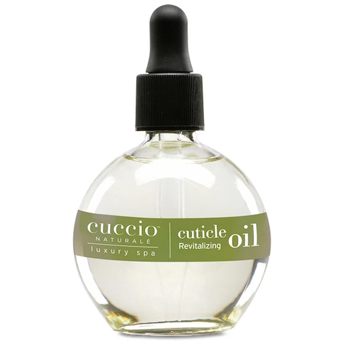 Cuccio Naturale Aceite Revitalizante para cutículas, frasco visible, hidratación profunda.