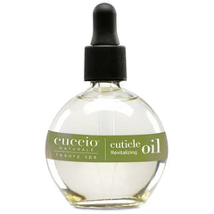 Cuccio Naturale Aceite Revitalizante para cutículas, frasco visible, hidratación profunda.
