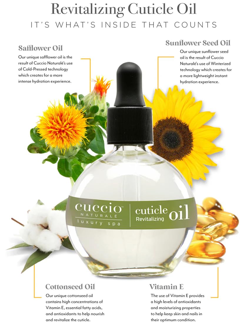 Cuccio Naturale Aceite para cutículas, aplicación nocturna, cuidado suave durante la noche.