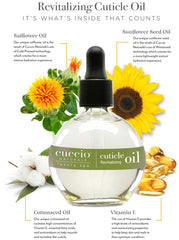 Cuccio Naturale Aceite para cutículas, aplicación nocturna, cuidado suave durante la noche.