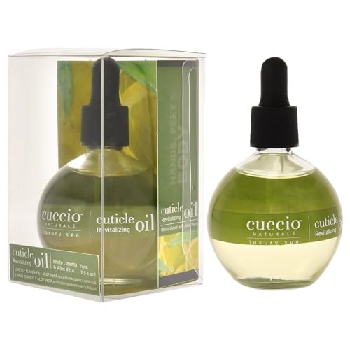 Cuccio Naturale Diseño de botella elegante, ideal para un tratamiento de uñas nocturno.
